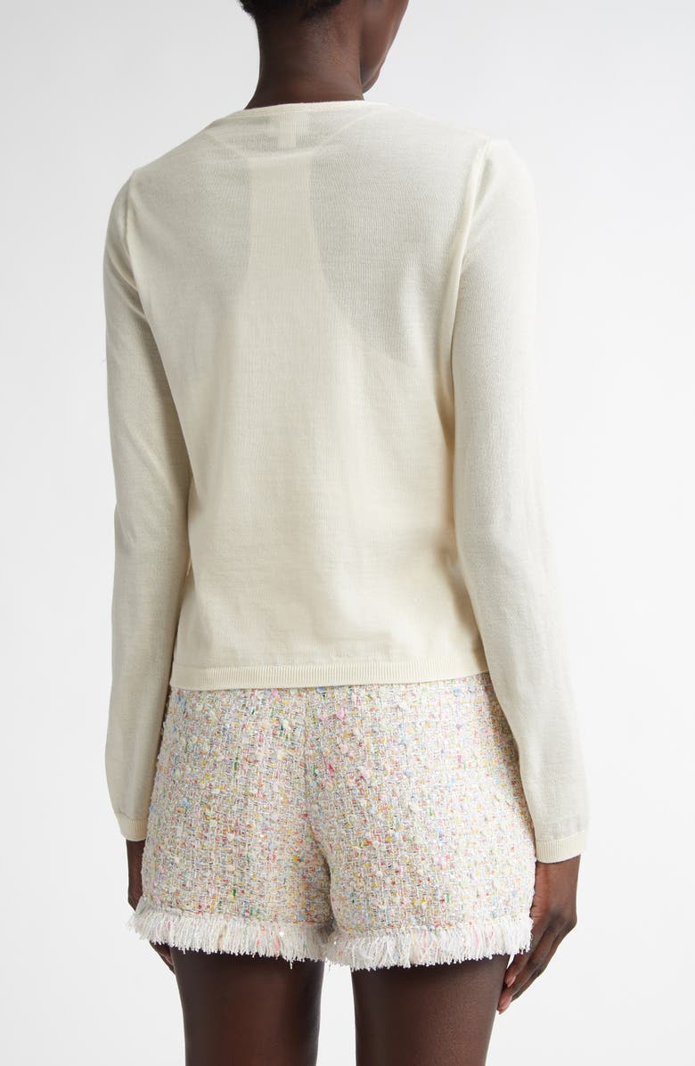 Giambattista Valli Embroidered Cashmere & Silk Cardigan, Alternate, color, 