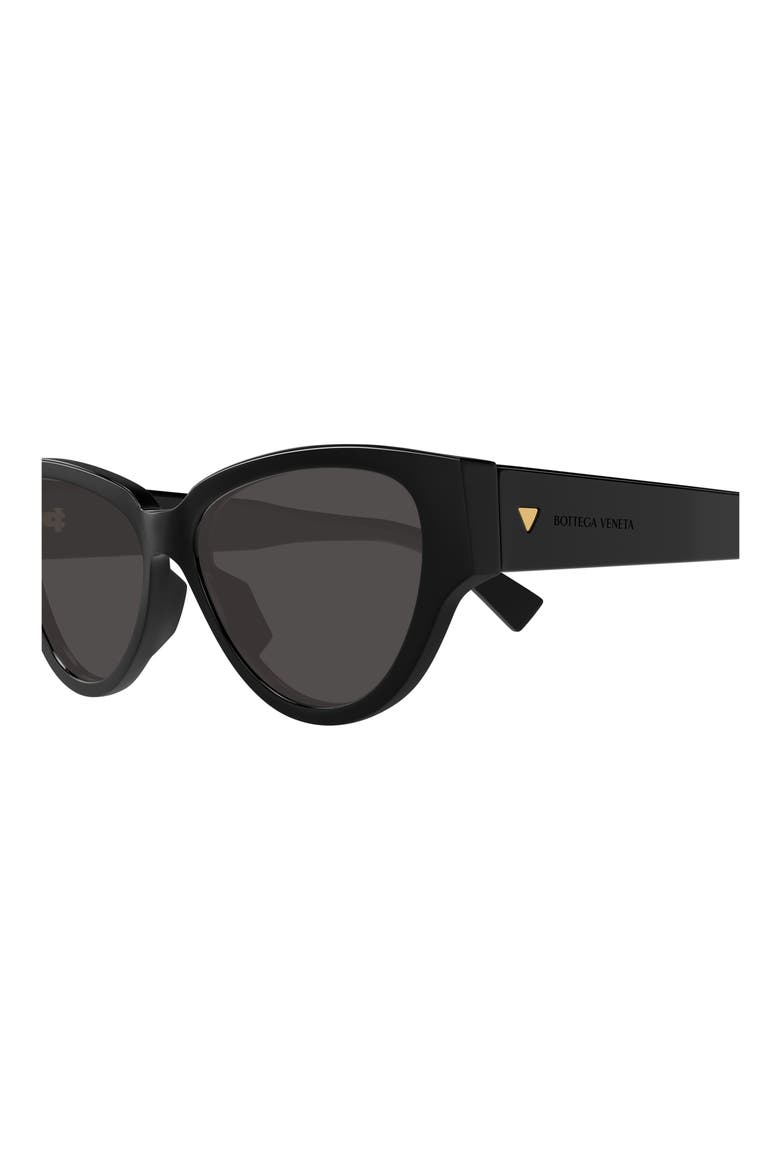 56mm Cat Eye Sunglasses, Alternate, color, BLACK
