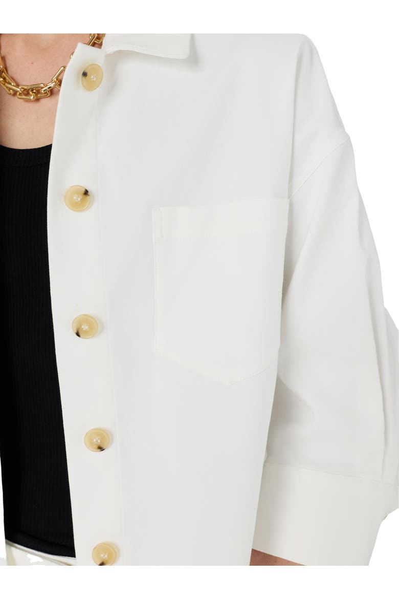 Tenya Tailored Cropped Boxy Jacket, Alternate, color, Ecru