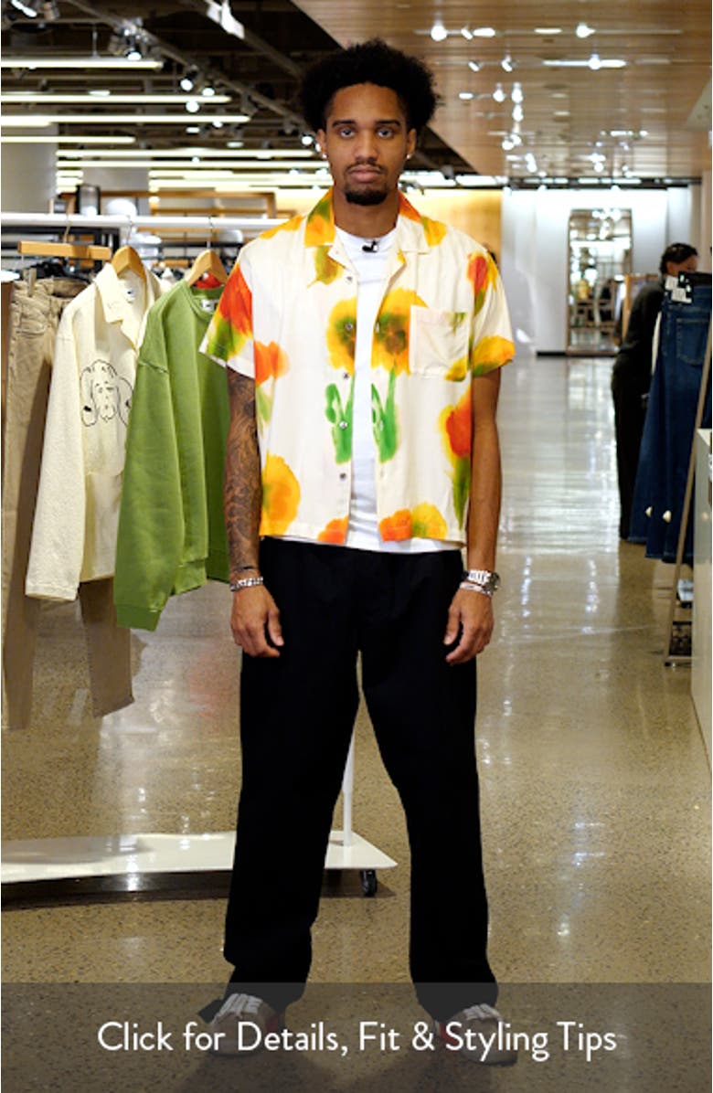 Kinney Floral Print Camp Shirt, sales video thumbnail