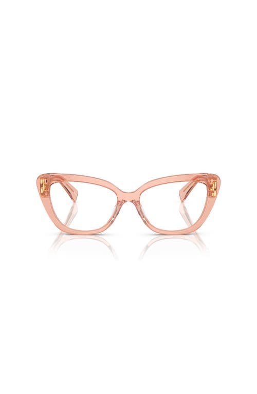 Miu Miu 53mm Cat Eye Optical Glasses In Pink