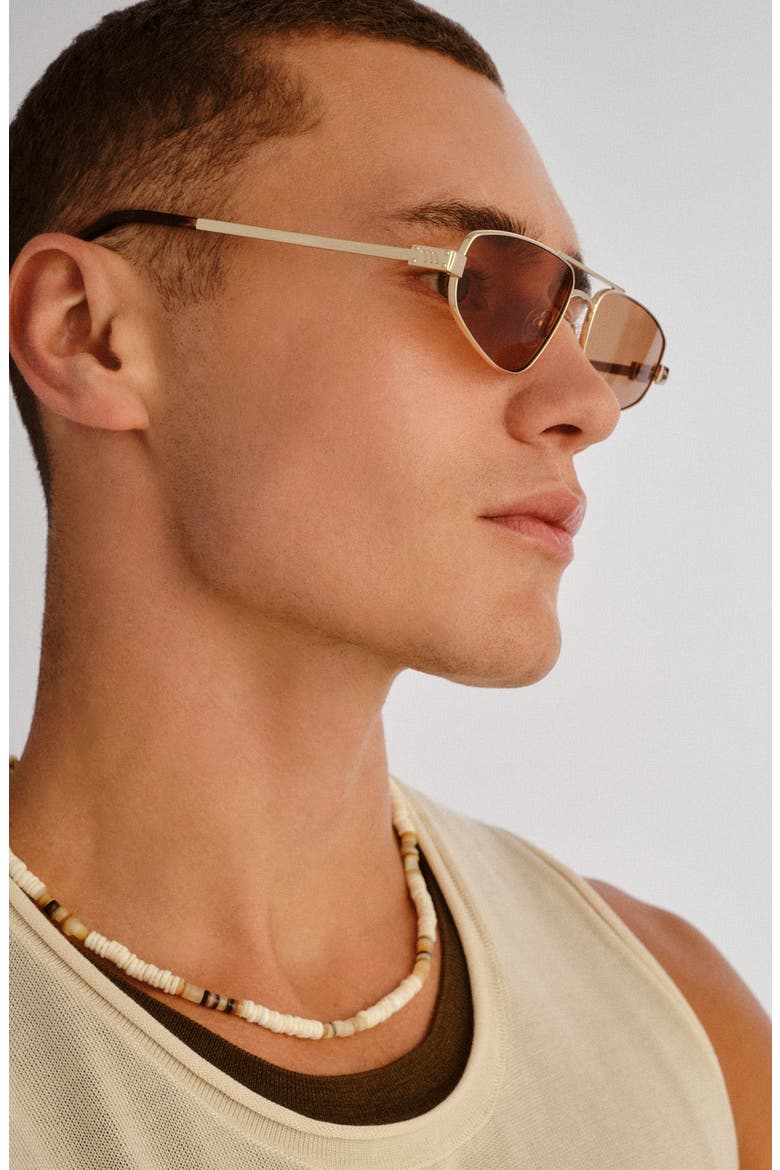 Treausure 59mm Oval Sunglasses, Alternate, color, GOLD / CHOCOLATE MONO