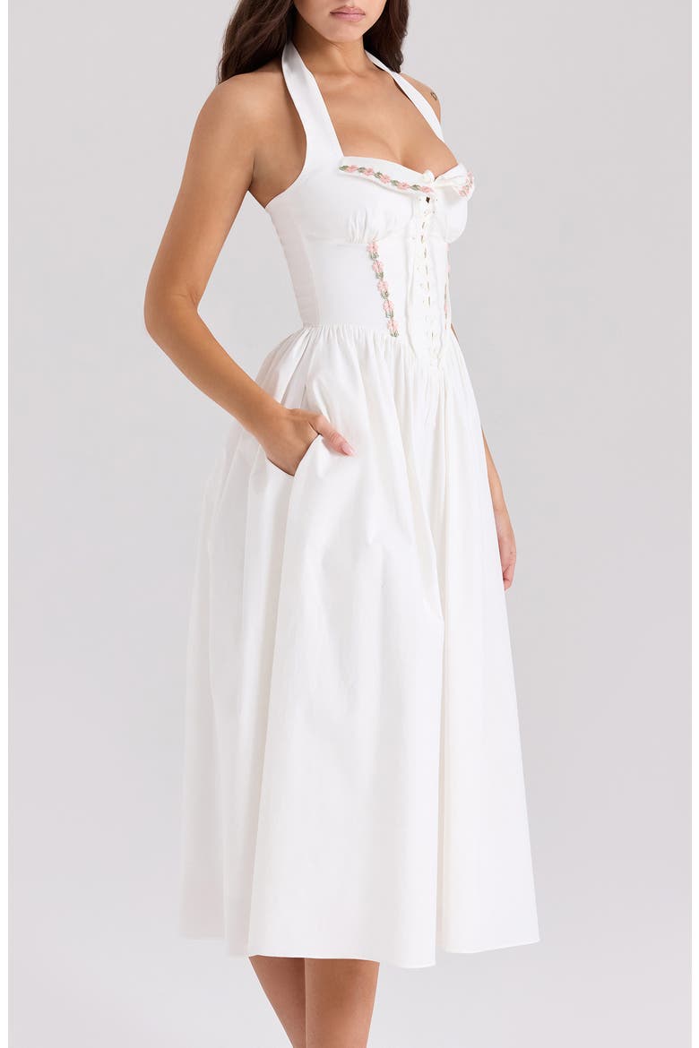 Floral Dress, Alternate, color, WHITE