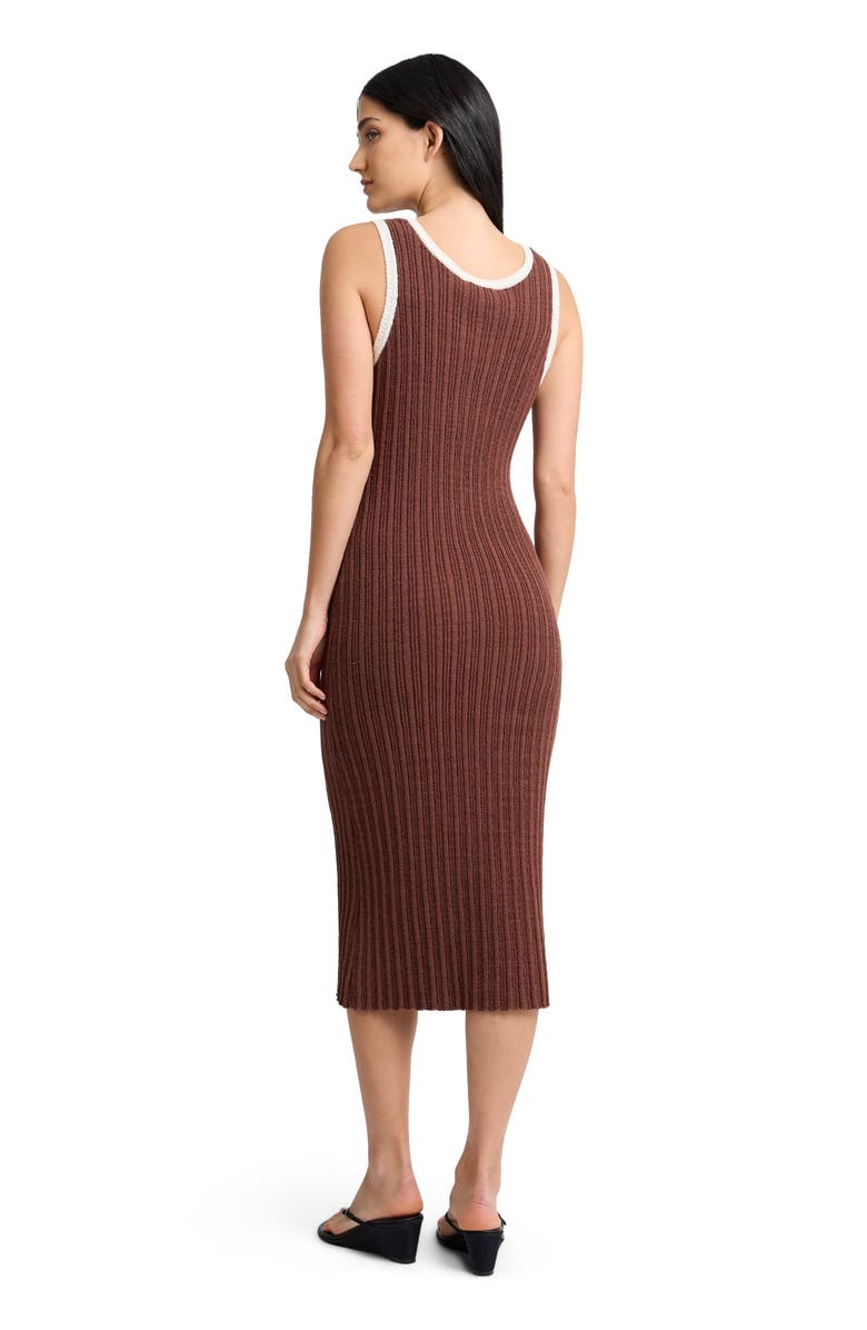 Onia Cotton Boucle Tank Dress, Alternate, color, Brown