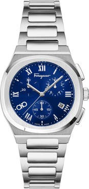 FERRAGAMO Elliptical Chronograph Bracelet Watch, 38mm