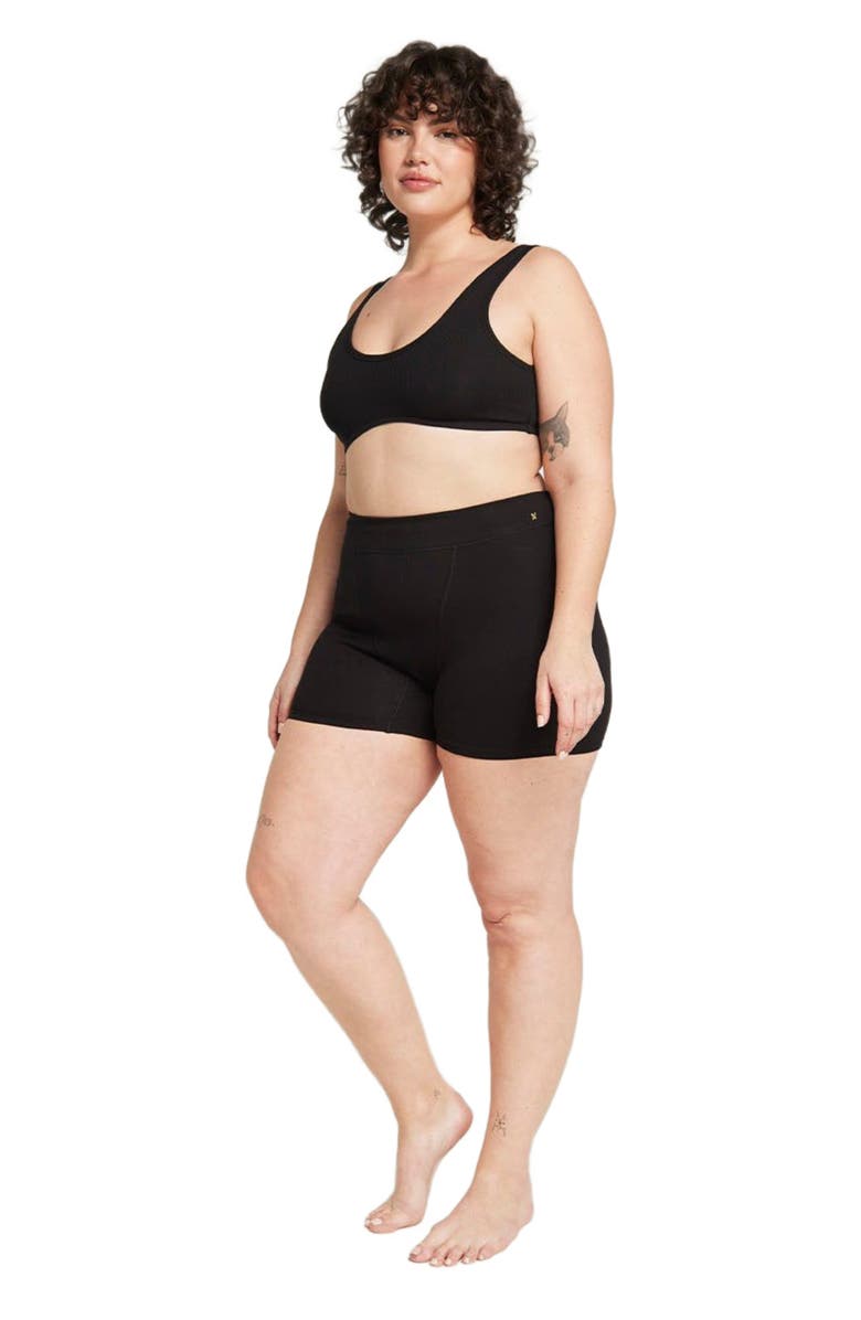 Nudea The Organic Cotton Boyfriend Boxer, Alternate, color, Black