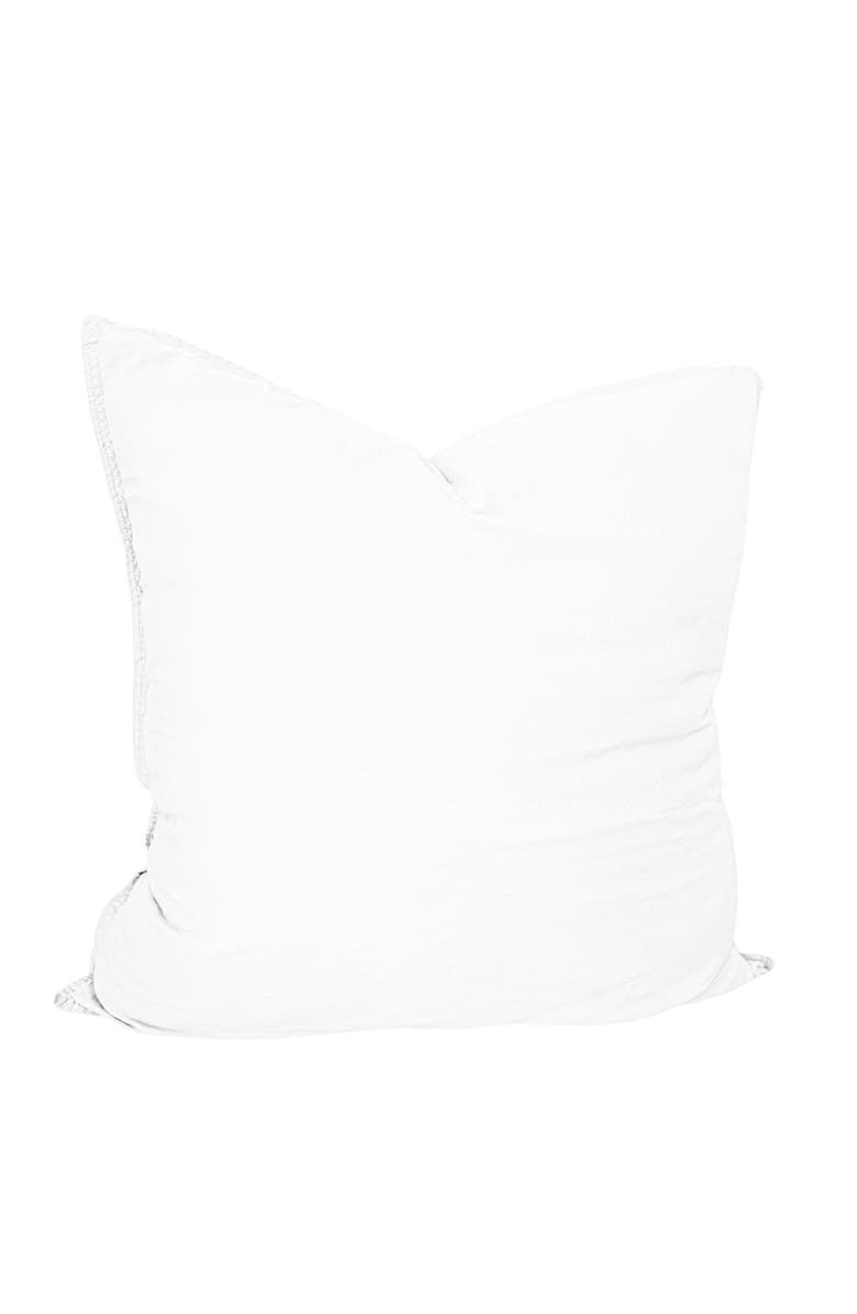 Anaya Stonewashed Cotton Percale Pillow with Down Alternative Insert, Main, color, White