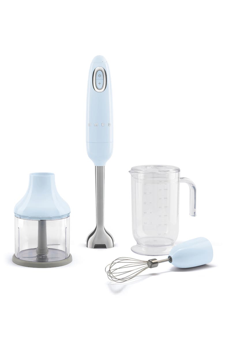 Retro Style Hand Blender Set, Main, color, PASTEL BLUE