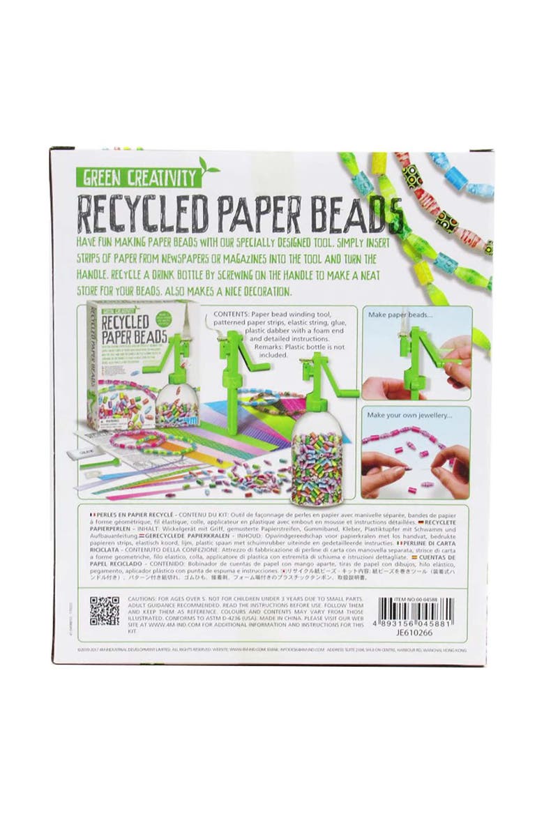 Green Creativity Recycled Paper Beads Kit, Alternate, color, Multicolored