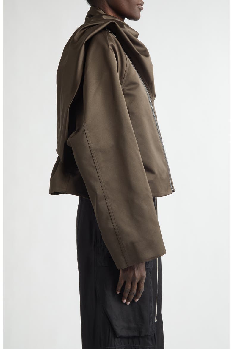 Scarf Flight Jacket, Alternate, color, DARK DUST