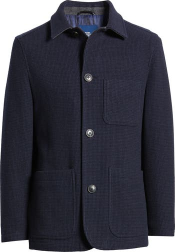 Hart Schaffner Marx Sonoma Textured Wool Blend Button-Up