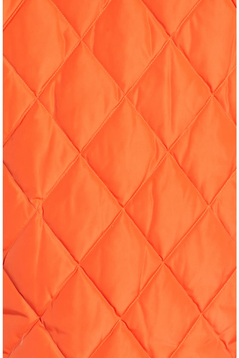 Quilted Down Shirt Jacket, Alternate, color, ORANGE
