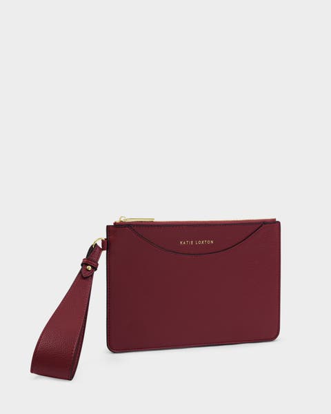 Alba Wristlet Pouch in Cherry