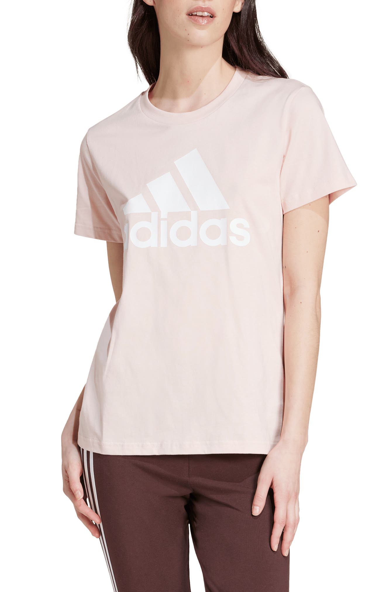 adidas Logo Print Cotton T-Shirt