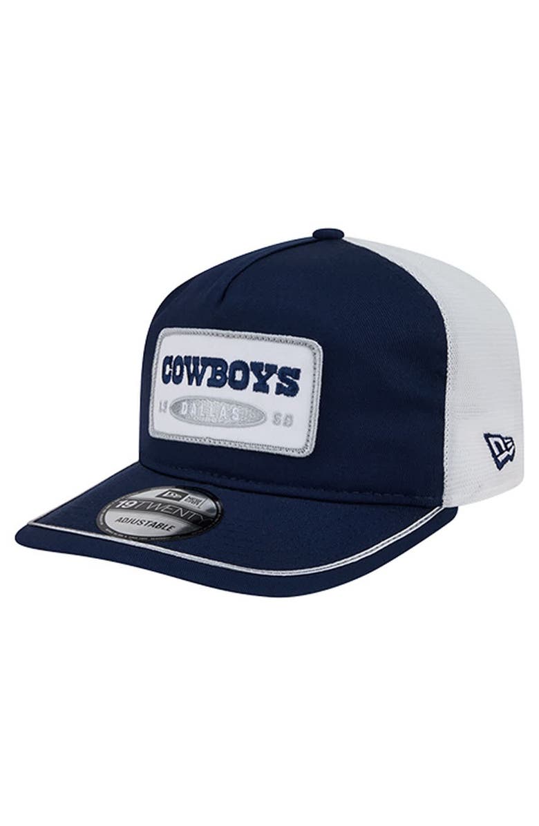 New Era Men
s New Era Navy/White Dallas Cowboys Patch 19TWENTY Adjustable Hat, Main, color, Navy