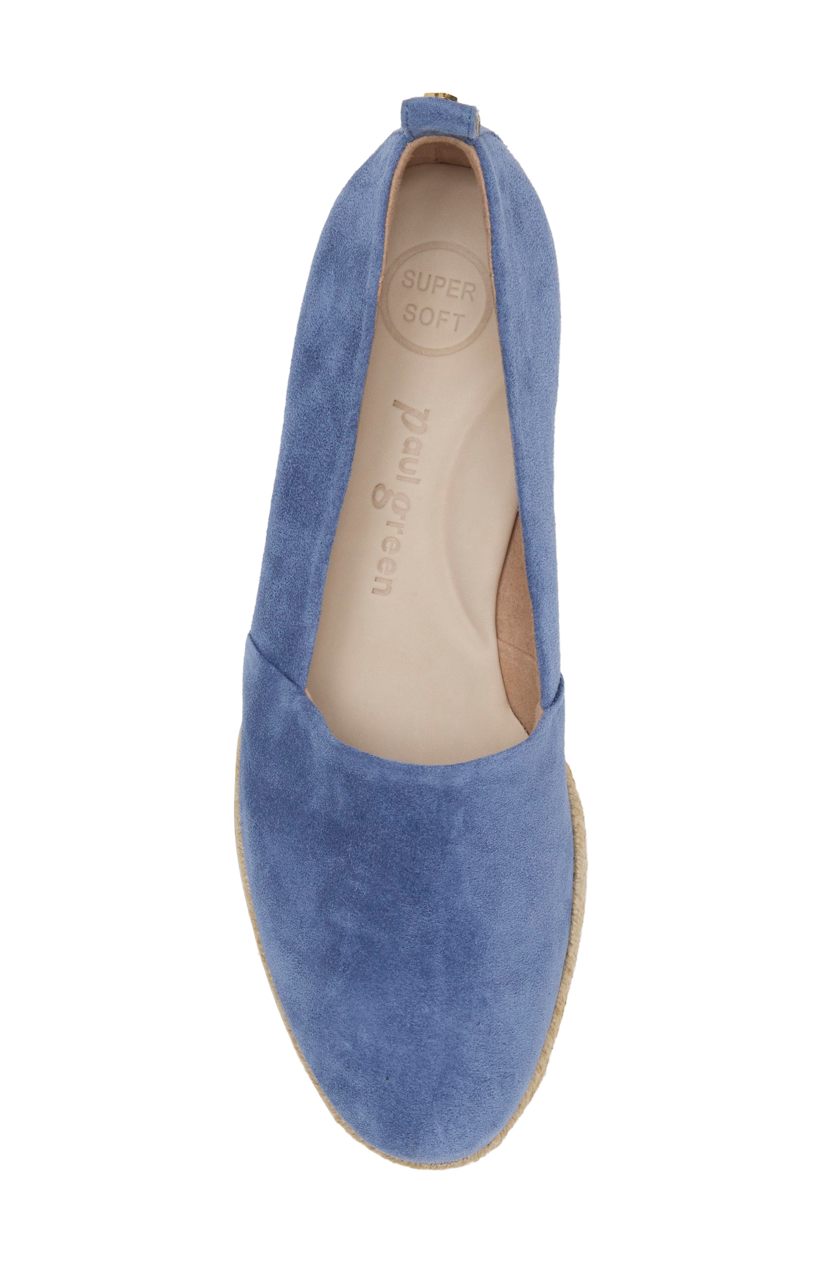 Platform Skimmer Flat, Alternate, color, LAKE SOFT SUEDE