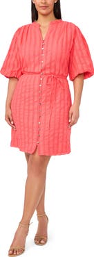 Halogen® Embroidered Cotton Dress