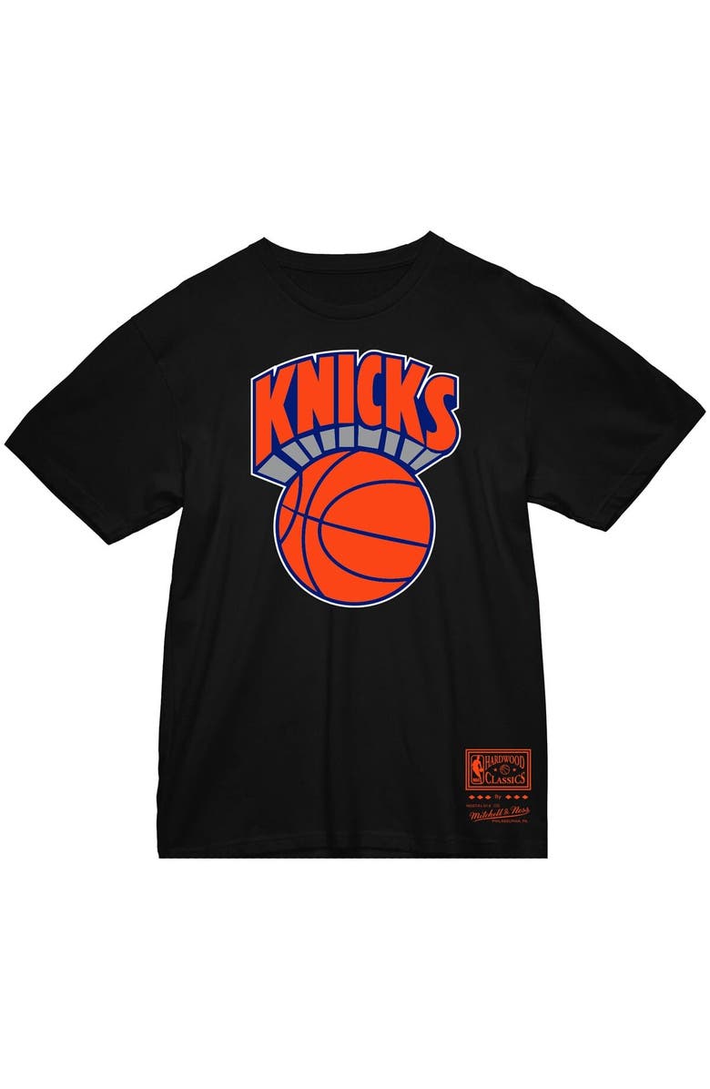 Mitchell & Ness Men's Mitchell & Ness Black New York Knicks Big & Tall Hardwood Classics Vintage Logo T-Shirt, Alternate, color, Black