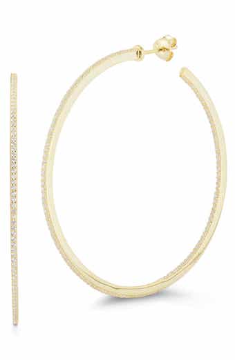 CHLOE AND MADISON X-Large Cubic Zirconia Hoop Earrings
