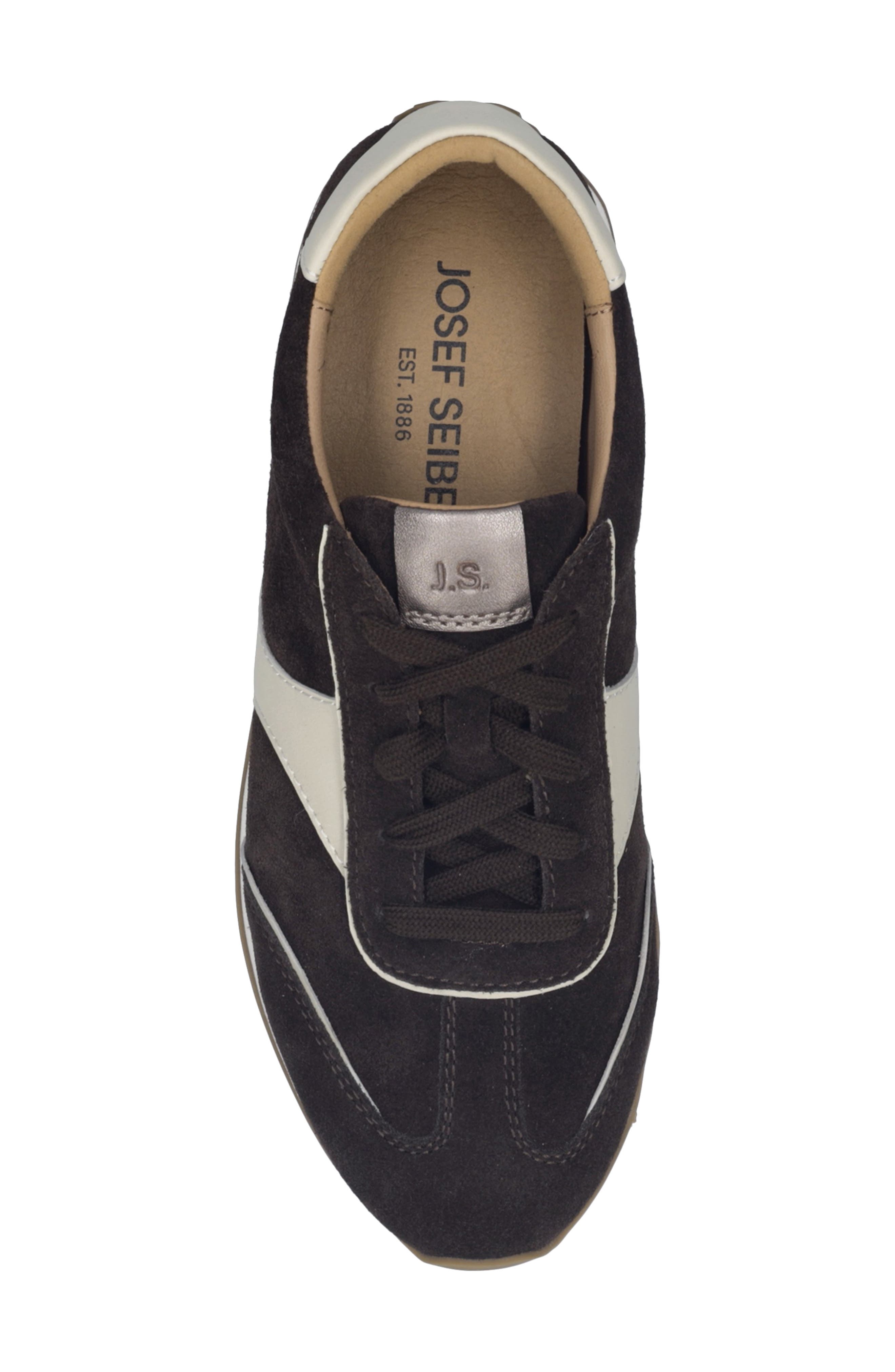 Miley 01 Leather Sneaker, Alternate, color, CHOCOLATE