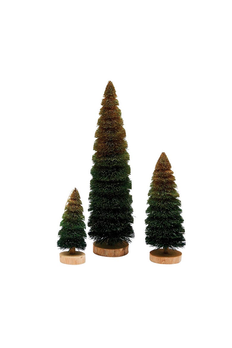 Ombre Tree Set of 3, Main, color, Green
