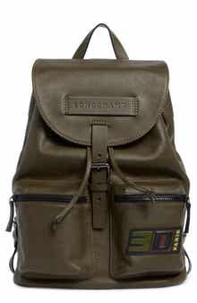 Longchamp 3D Signature Medium Leather Backpack