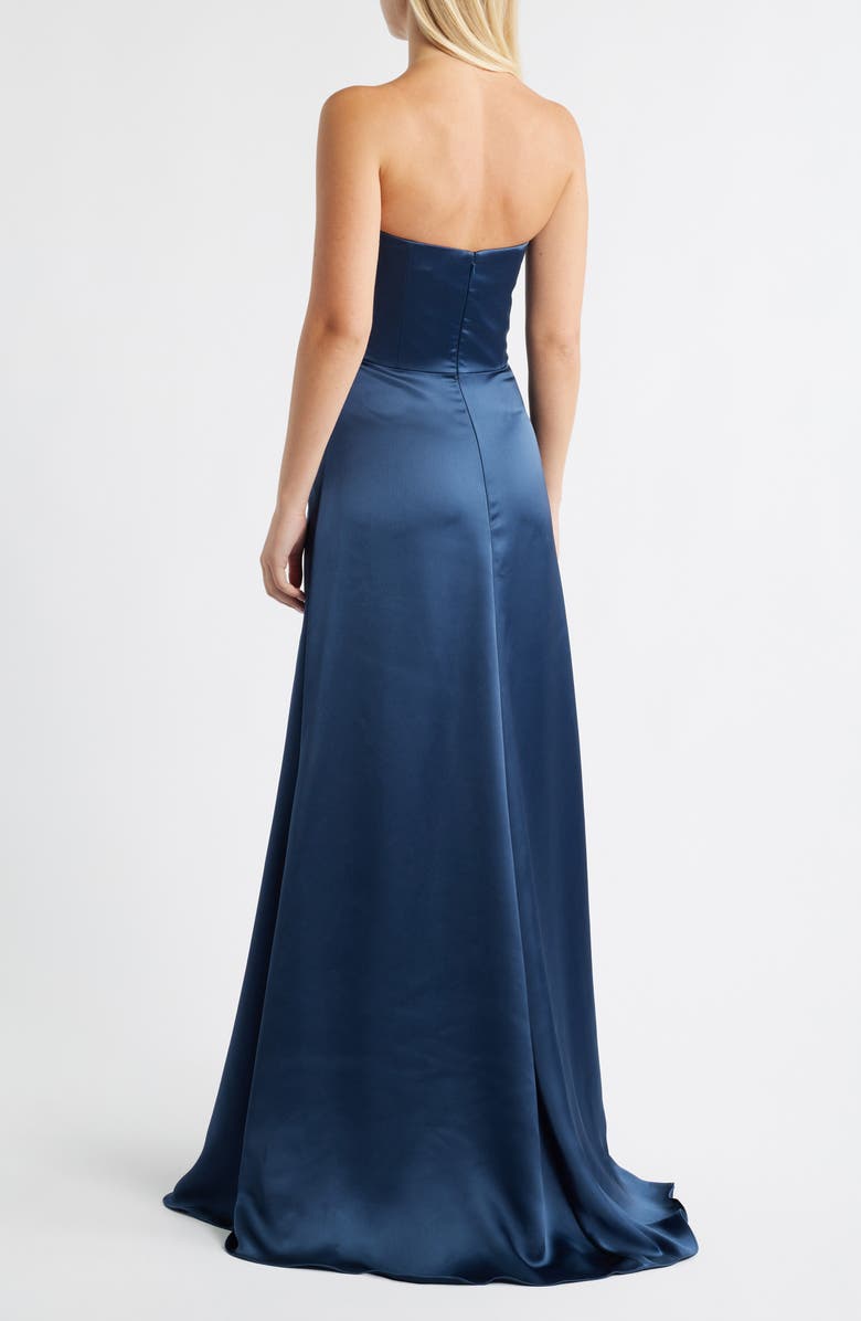 Amsale Jara Strapless Dress, Alternate, color, French Blue