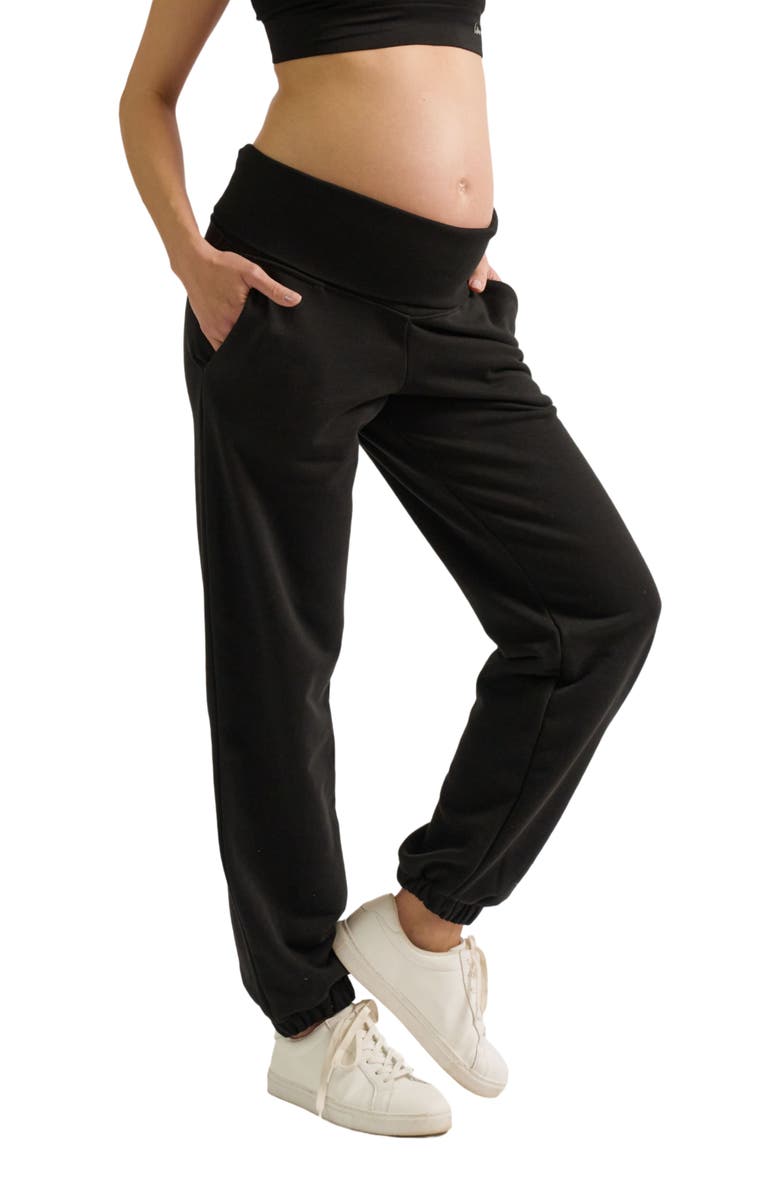 Cache Coeur Woma Maternity Joggers, Alternate, color, Black