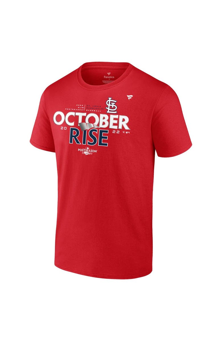 FANATICS Men's Fanatics Branded Red St. Louis Cardinals 2022 Postseason Locker Room Big & Tall T-Shirt, Alternate, color,