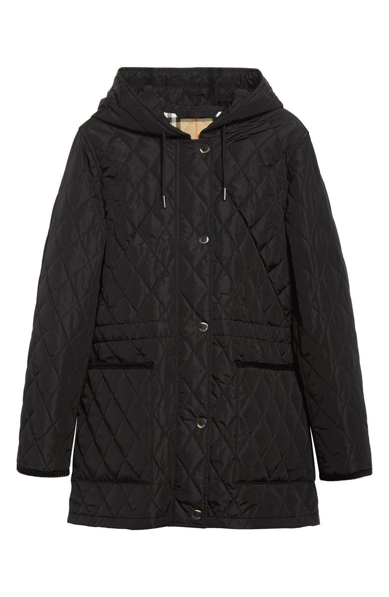 Burberry Bromley Hooded Quilted Jacket, Alternate, color, 