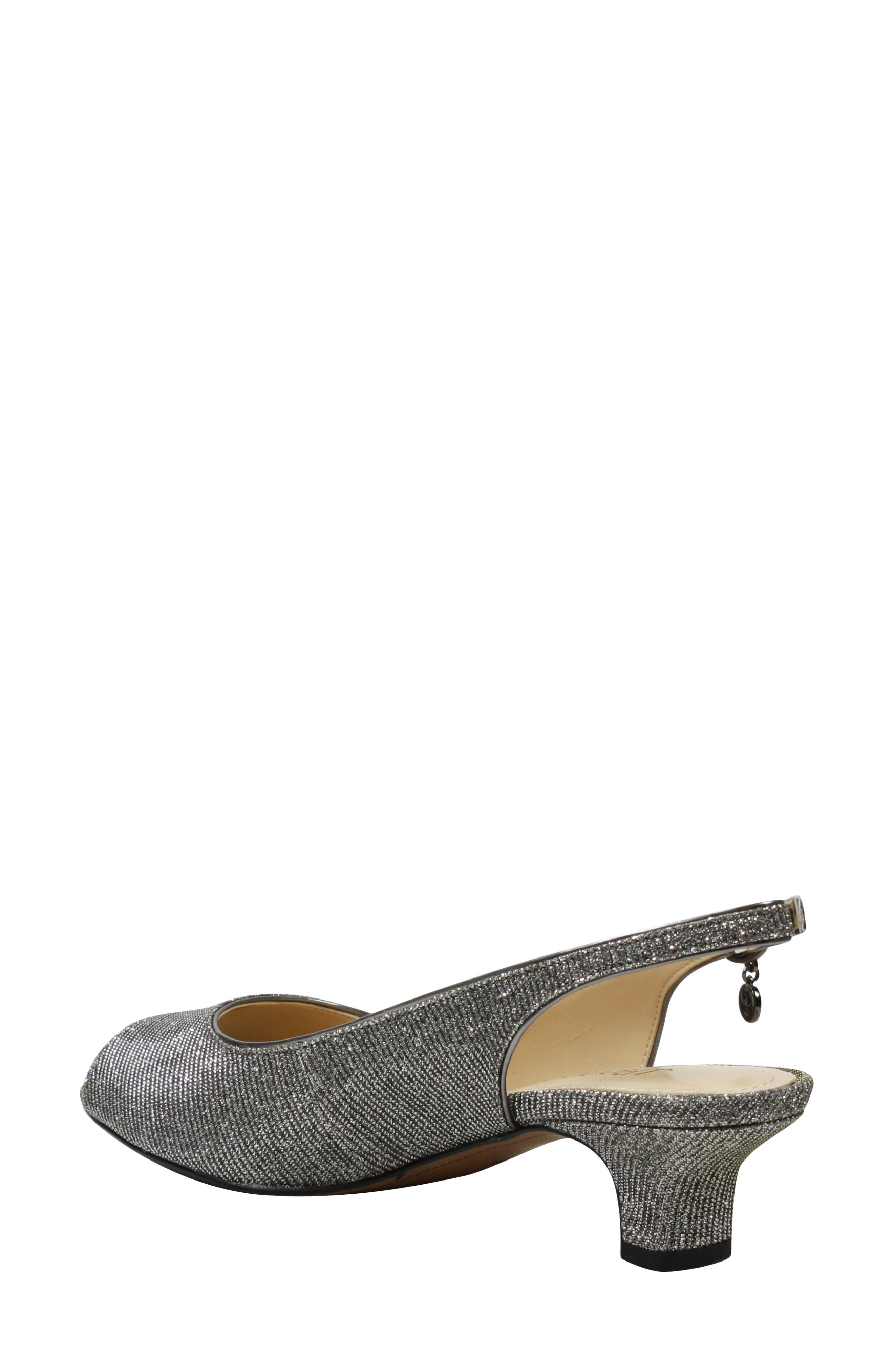 Jenvey Slingback Sandal, Alternate, color, PEWTER FABRIC