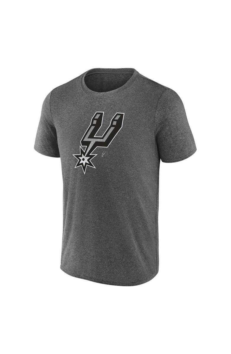 FANATICS Men's Fanatics Heather Charcoal San Antonio Spurs Iconic Overtime T-Shirt, Alternate, color, Heather Charcoal
