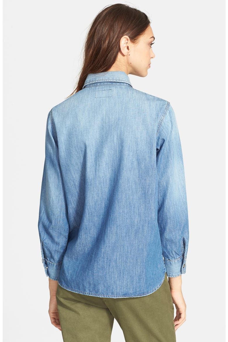 'The Perfect Shirt' Denim Shirt, Alternate, color, VINTAGE GUNPOWDER