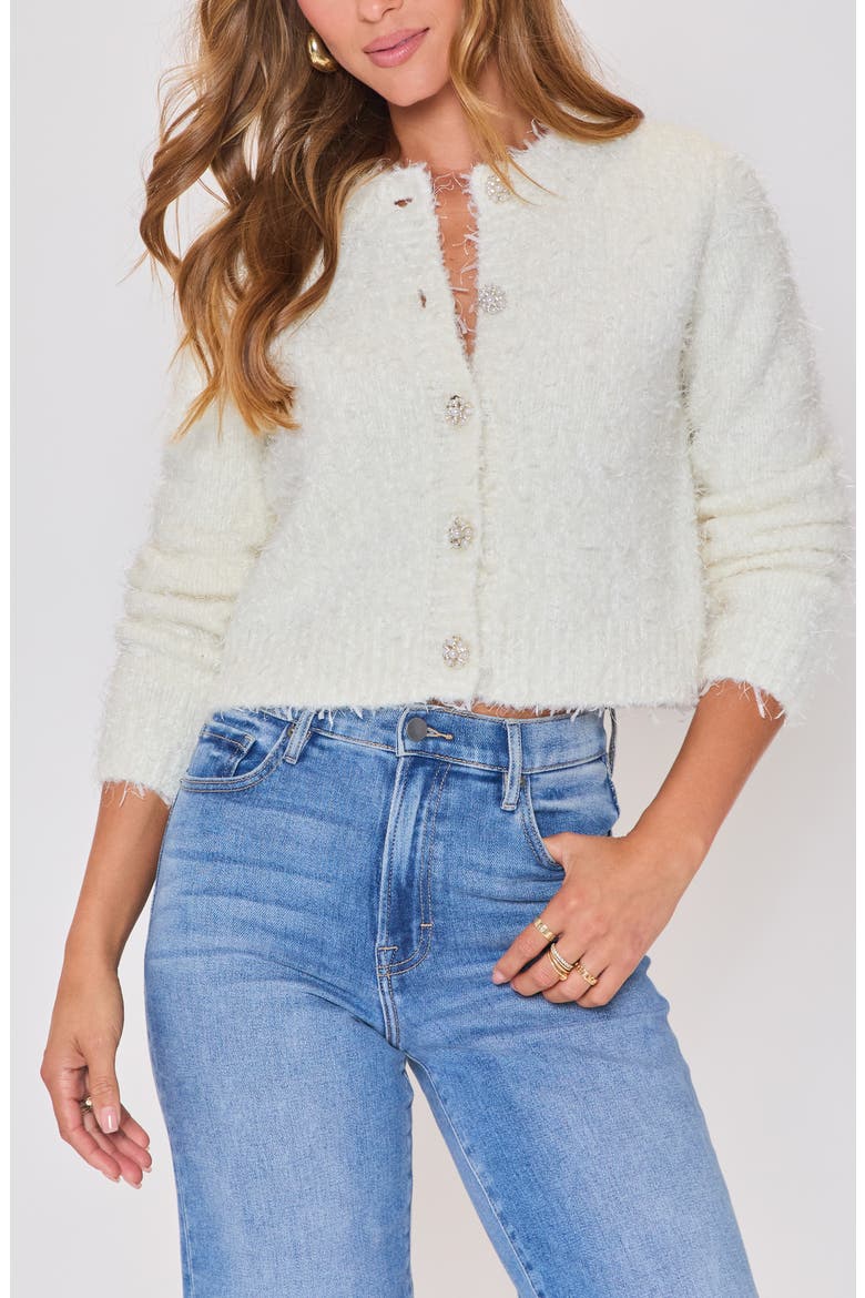 Snowy Day Textured Cardigan, Alternate, color, IVORY