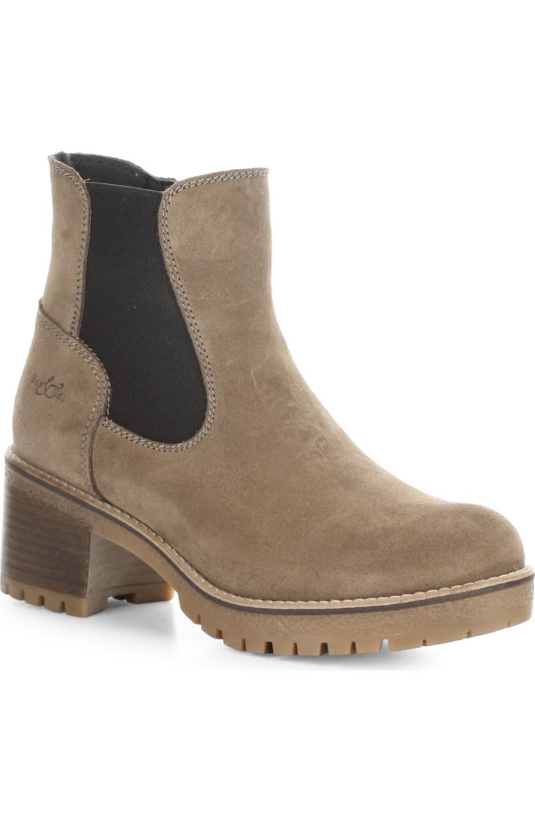 Bos. & Co. Mercy Waterproof Zip Bootie, Main, color, Taupe Suede