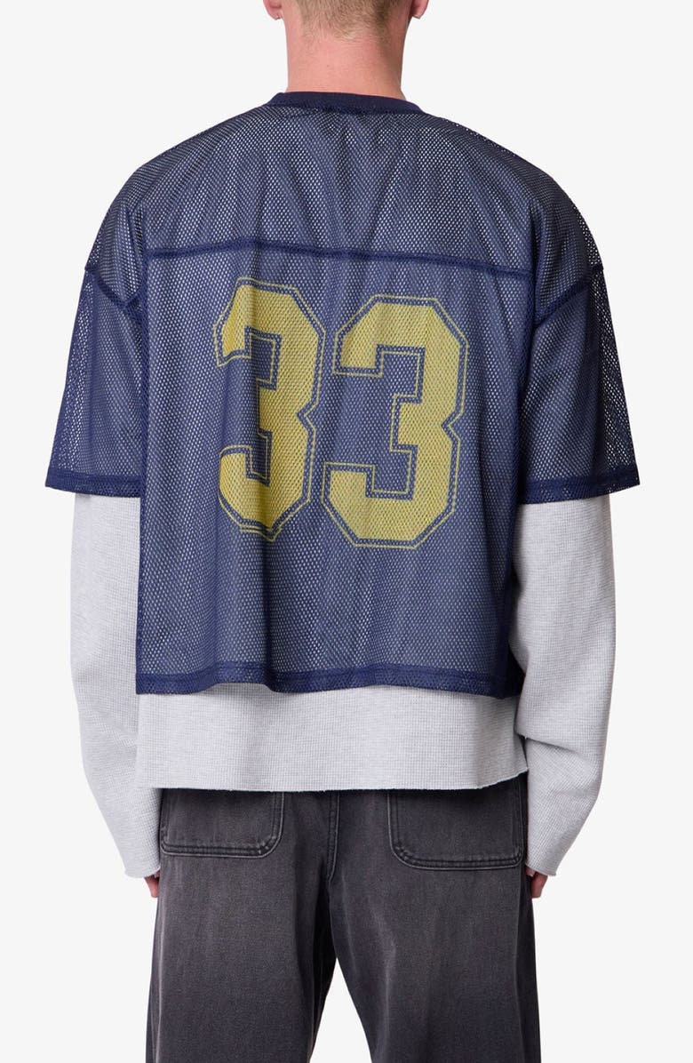 mnml Football Mesh Jersey, Alternate, color, Navy