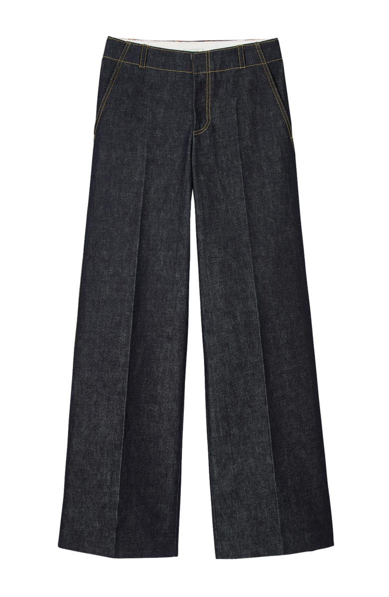 SANDRO Wide-leg jeans, Alternate, color, Raw-Denim