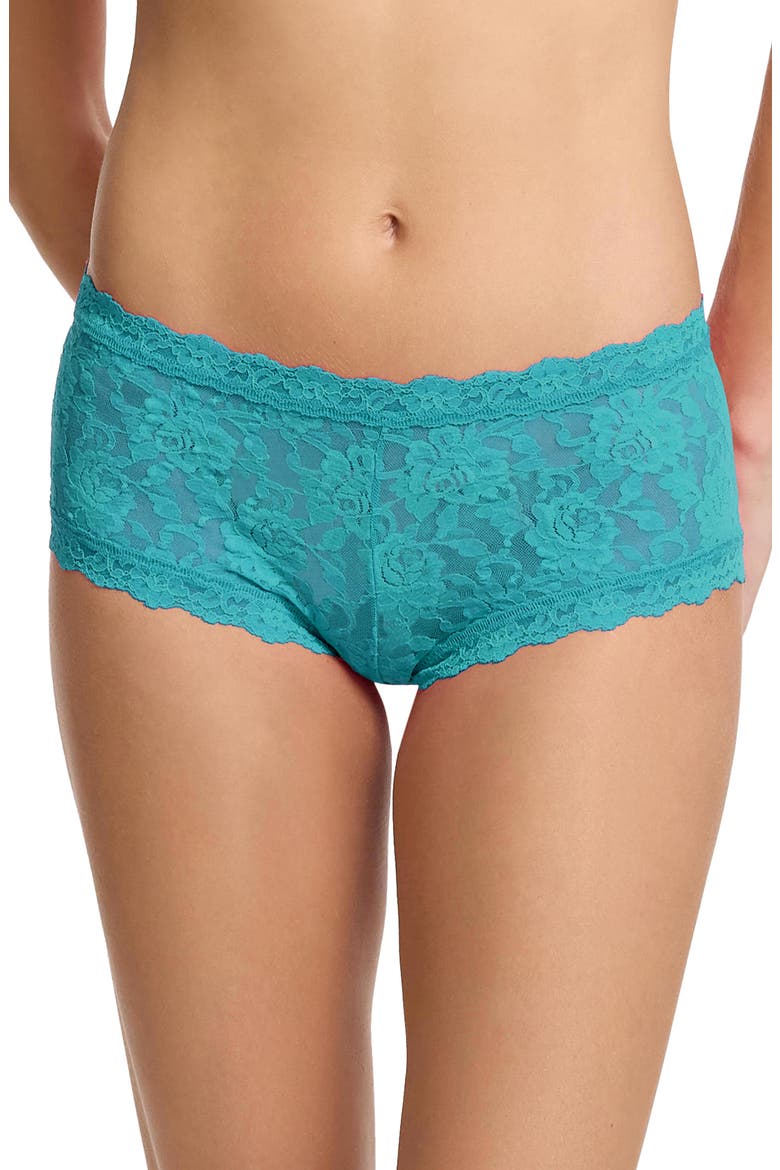 Signature Lace Boyshorts, Main, color, SEABREEZE
