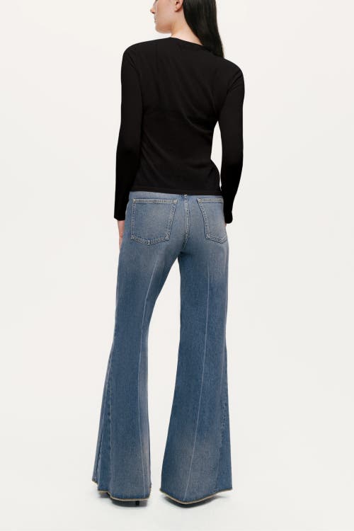 Nocturne Sheer Crew-neck Mesh Top In Black