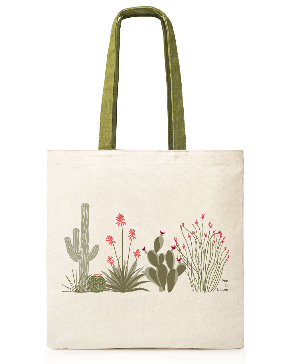 The Tote Project Free to Bloom | Tote in Olive Green 