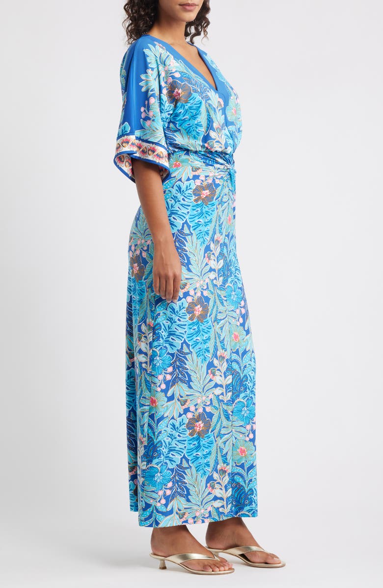 Lilly Pulitzer<sup>®</sup> Adalyn Floral Maxi Dress, Alternate, color, Starlight Navy Best Forever