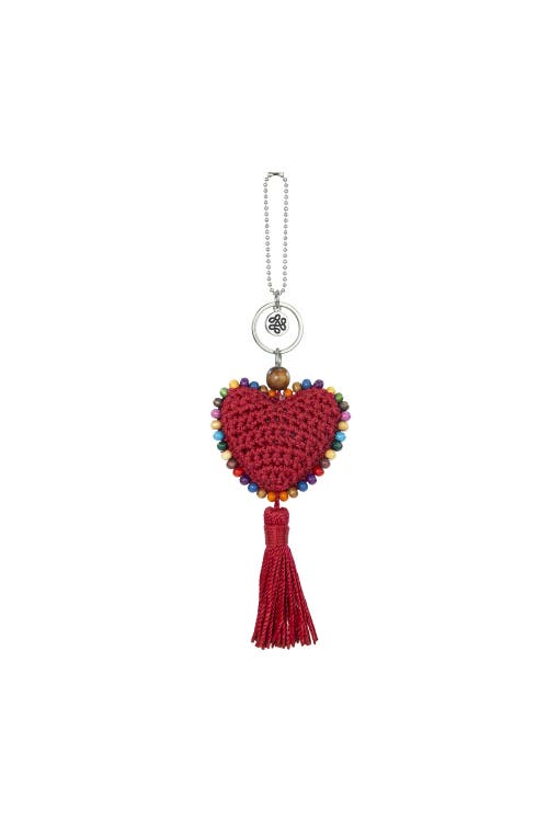 The Sak Yarnicharmz Crochet Heart Dangle In Red
