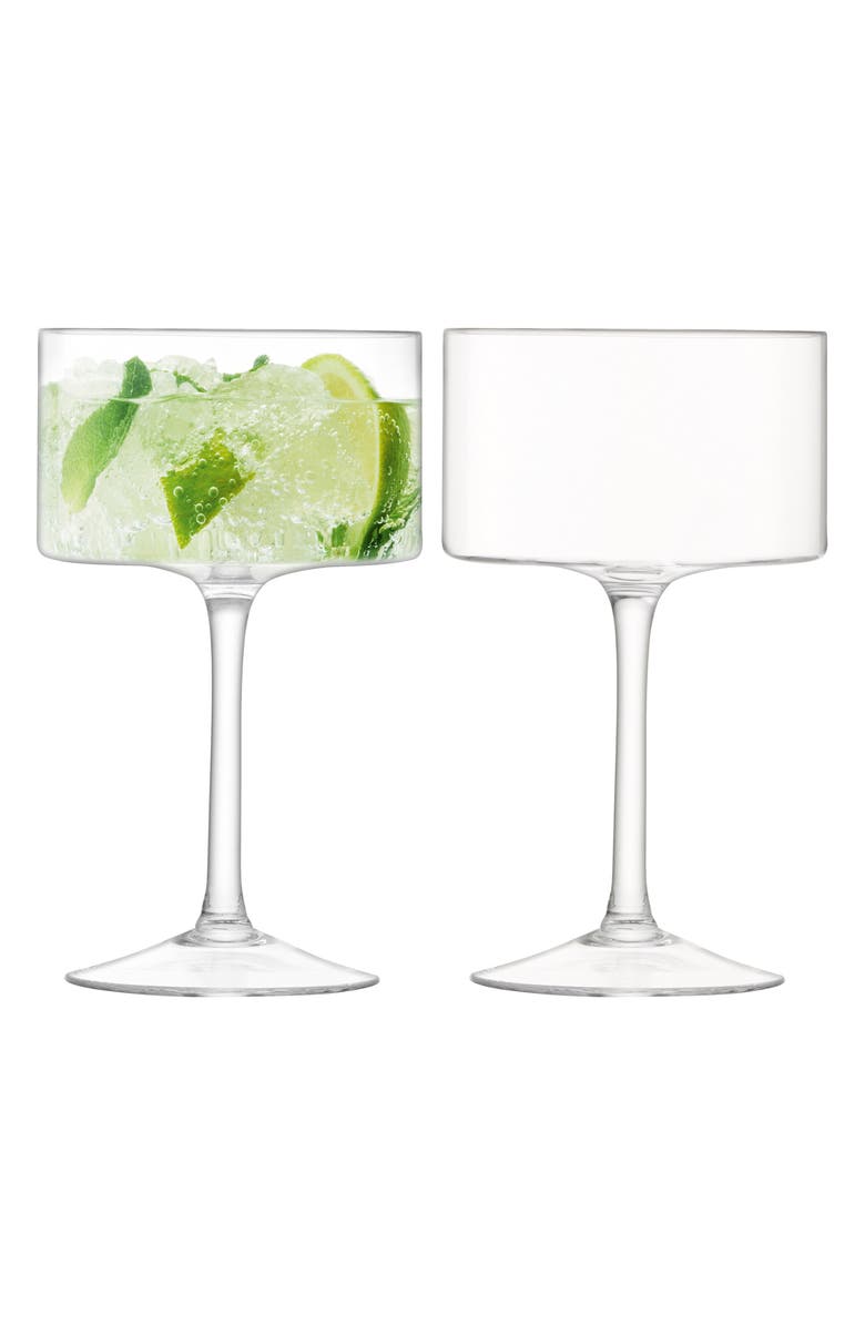 LSA Otis Set of 2 Champagne/Cocktail Glasses, Alternate, color, Clear