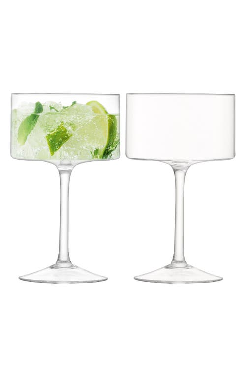 Lsa Otis Set Of 2 Champagne/cocktail Glasses In Transparent