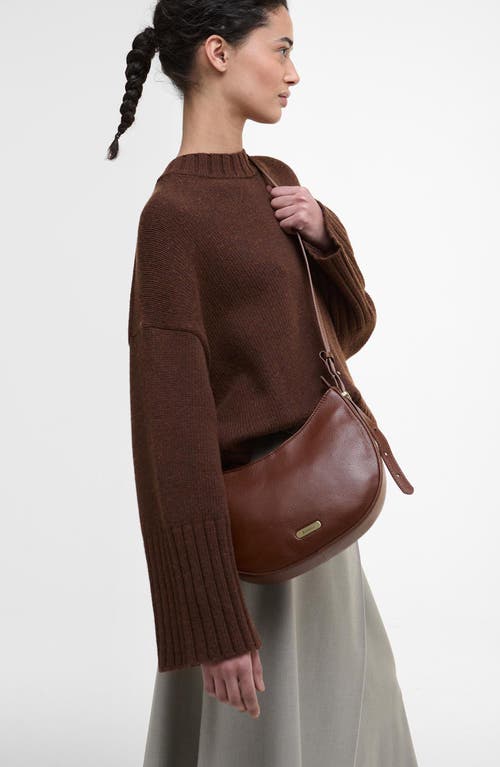 Barbour Sorrel Leather Sling Bag In Brown