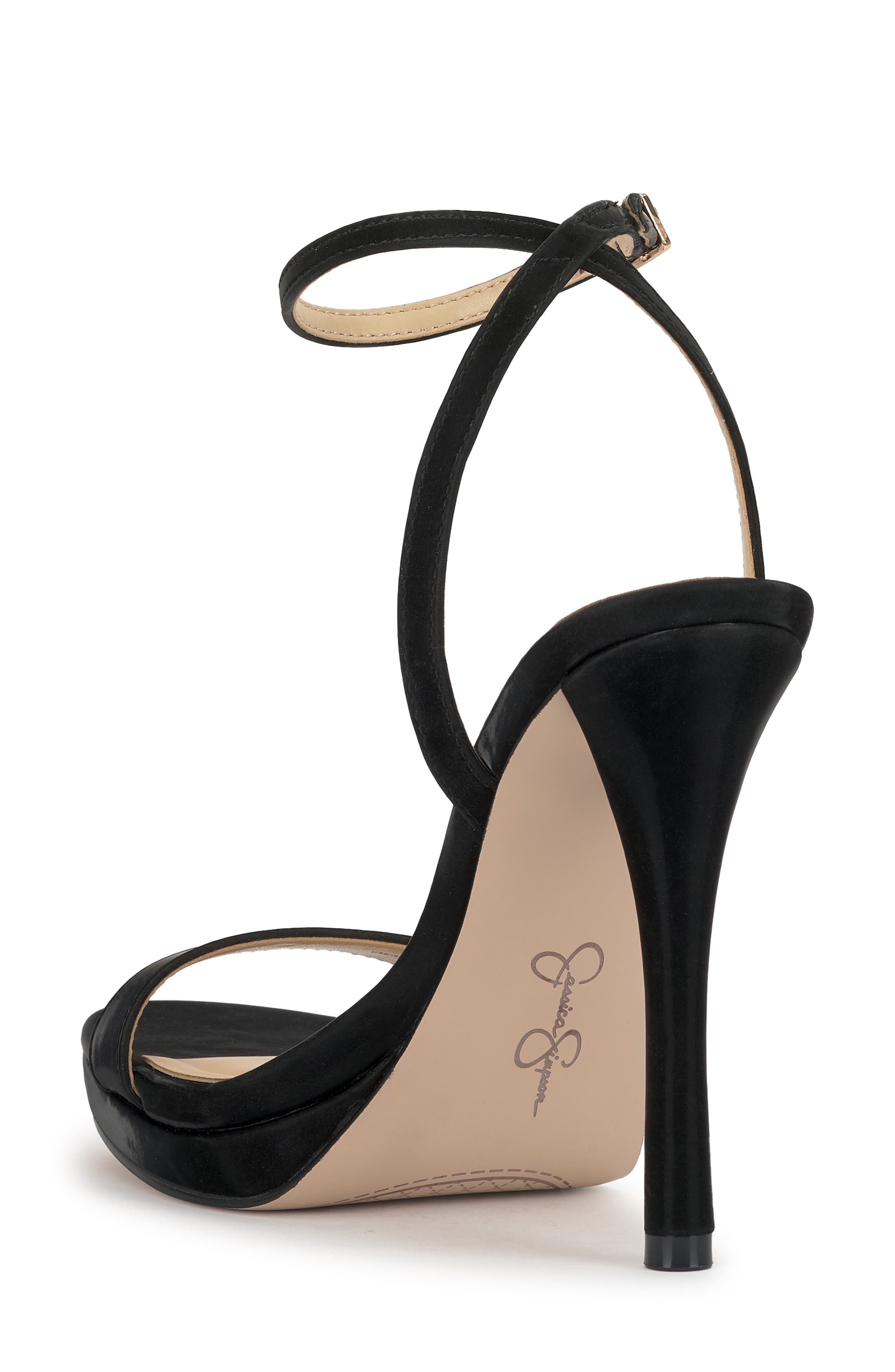 Divra Ankle Strap Stiletto Sandal, Alternate, color, BLACK