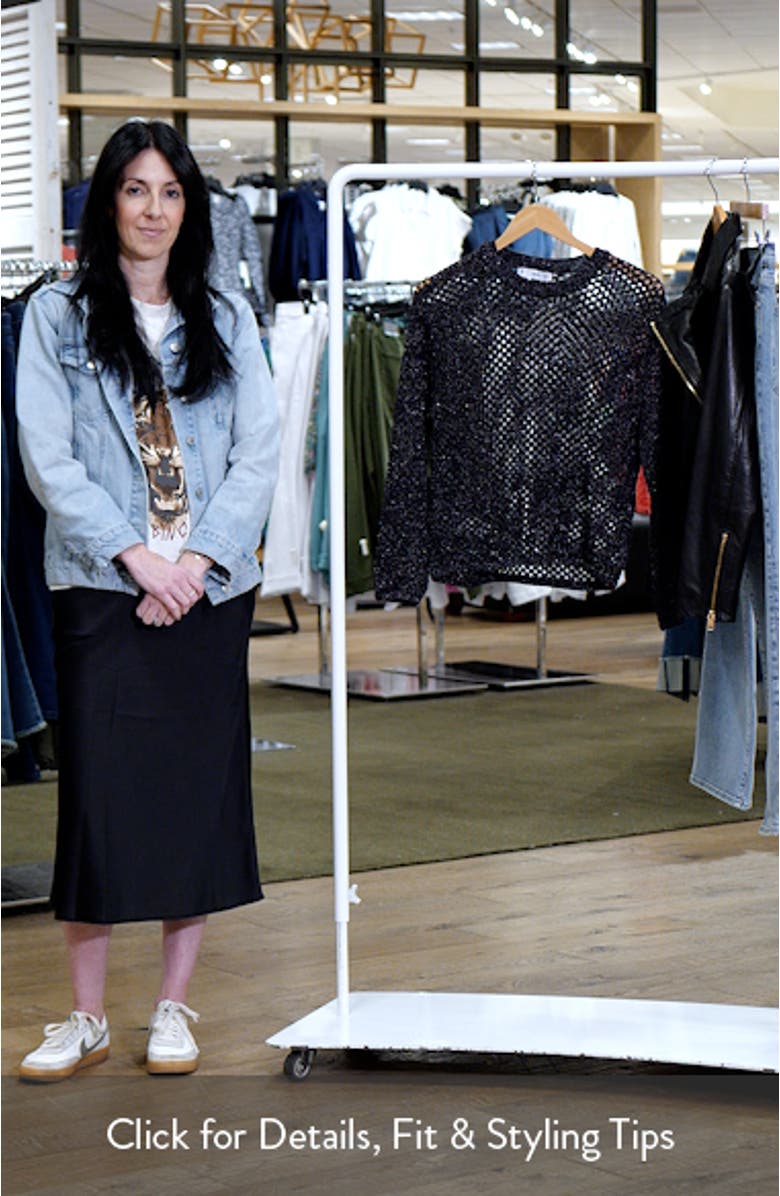 Metallic Open Stitch Sweater, sales video thumbnail