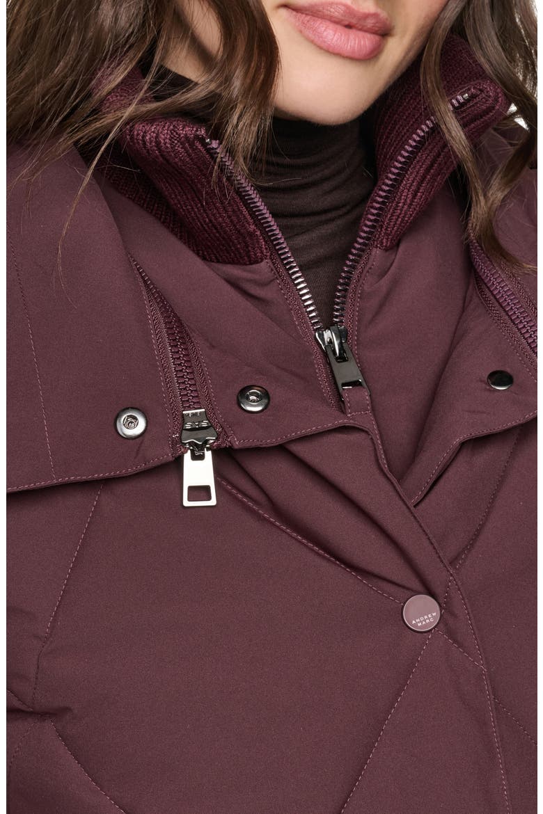 Wren Diamond Quilted Hooded Puffer Coat, Alternate, color, TWLGHT PRP