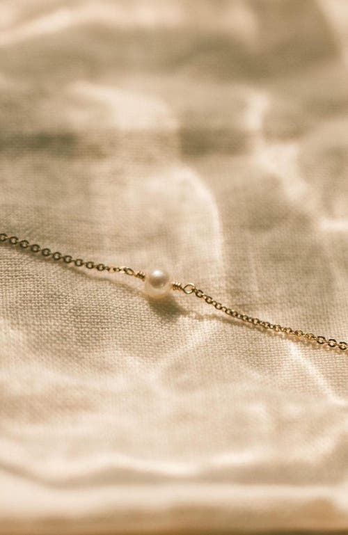 Made By Mary Pearl Bracelet In Gold