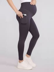 MOTHERHOOD MATERNITY Over the Belly Side Pocket Active Maternity Leggings